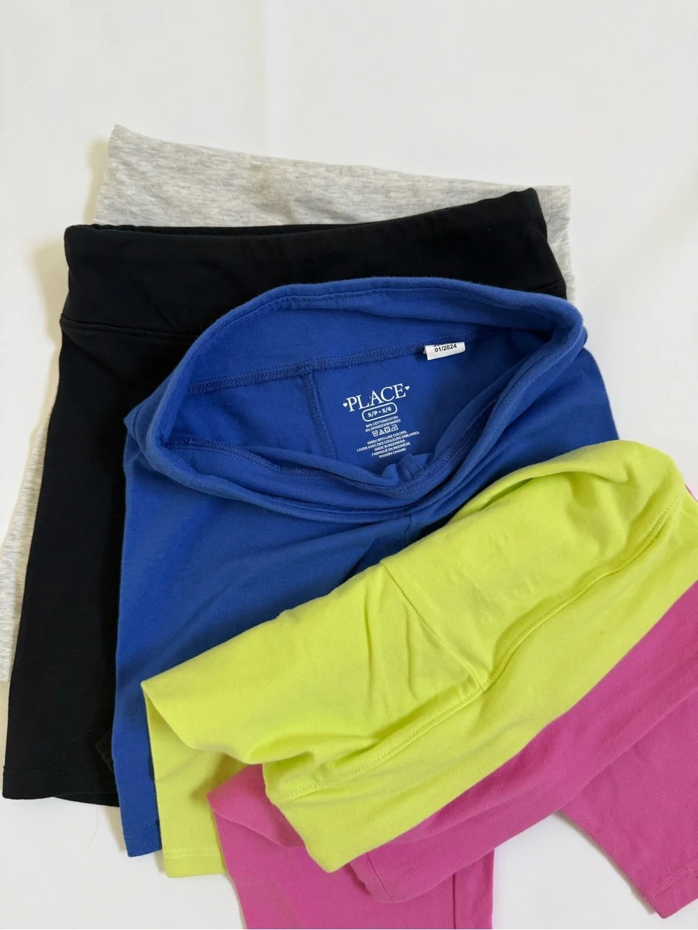 5pc lot of wide waistband bike shorts